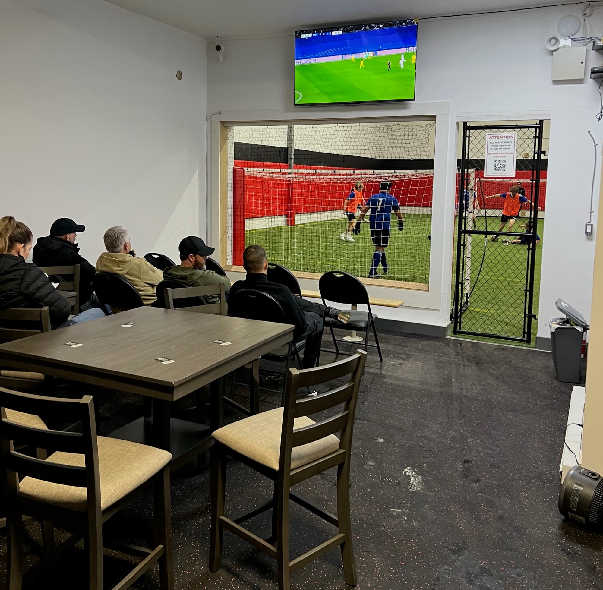 Full 90 Soccer Centre lobby and entrance